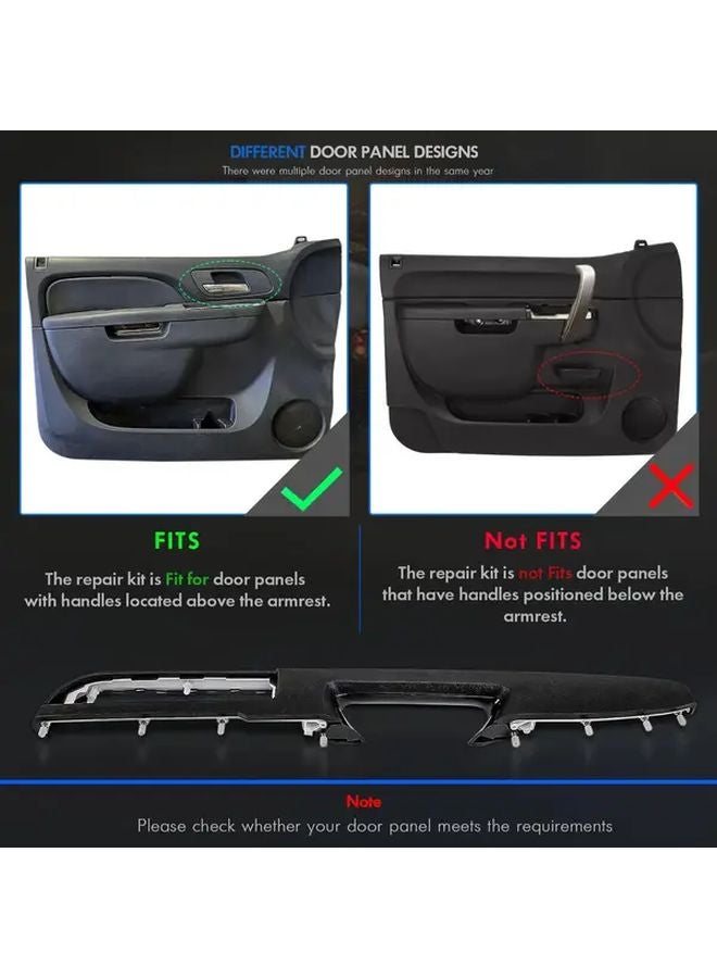 Driver Side Black Armrest Repair Kit For Chevy Silverado Suburban Tahoe Avalanche GMC Sierra Yukon 2010 2014 - Image 3